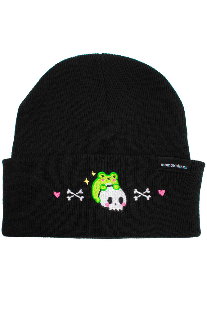 Cute Skull Albert Embroidered Beanie - Momokakkoii