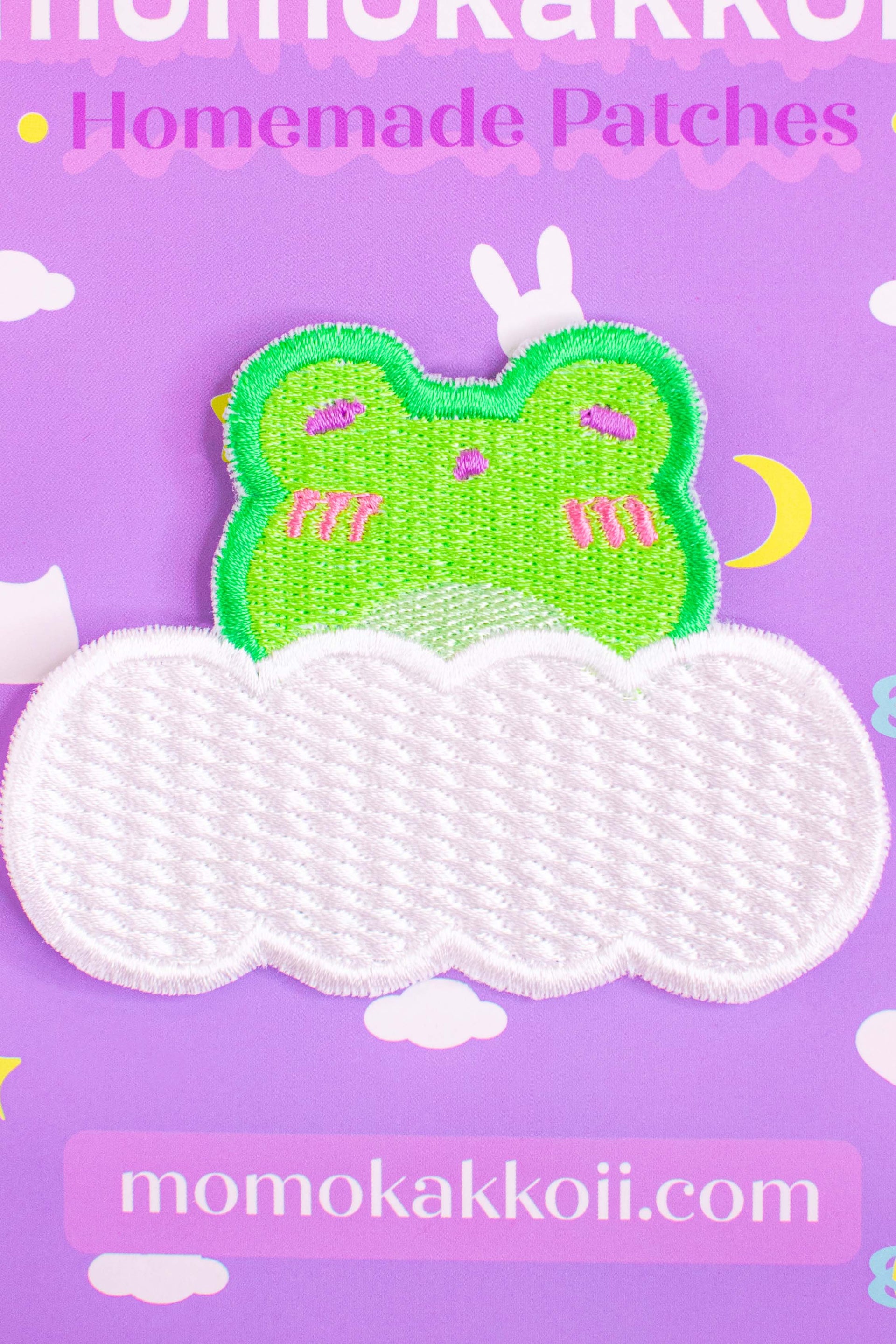 Sleepy Frog Cute Embroidered Patch - Momokakkoii
