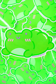 Thicc Albert The Frog Vinyl Sticker - Momokakkoii