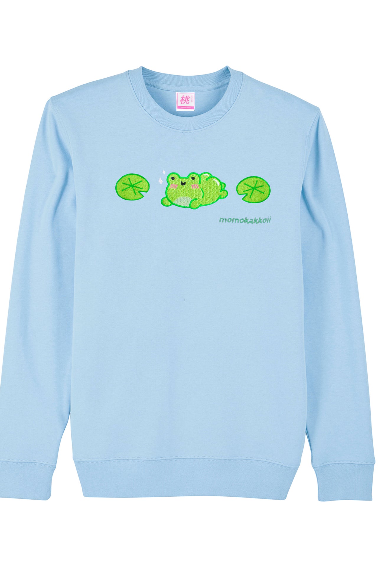 Organic Cotton Thicc Frog Embroidered Sweatshirt - Momokakkoii