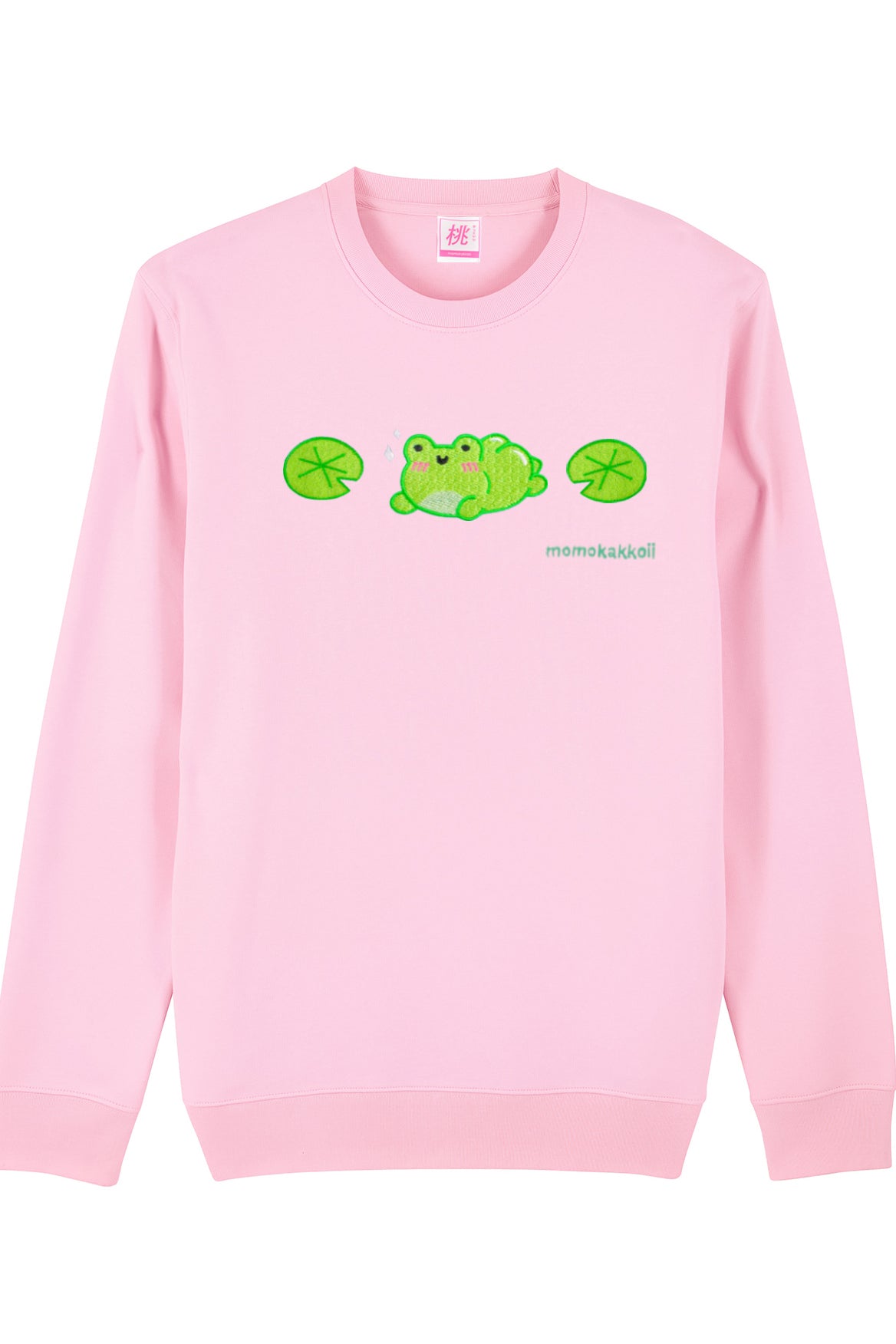 Organic Cotton Thicc Frog Embroidered Sweatshirt - Momokakkoii