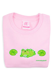 Organic Cotton Thicc Frog Embroidered Sweatshirt - Momokakkoii