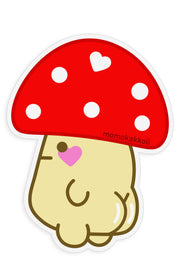 Thicc Mushroom Friend Vinyl Sticker - Momokakkoii