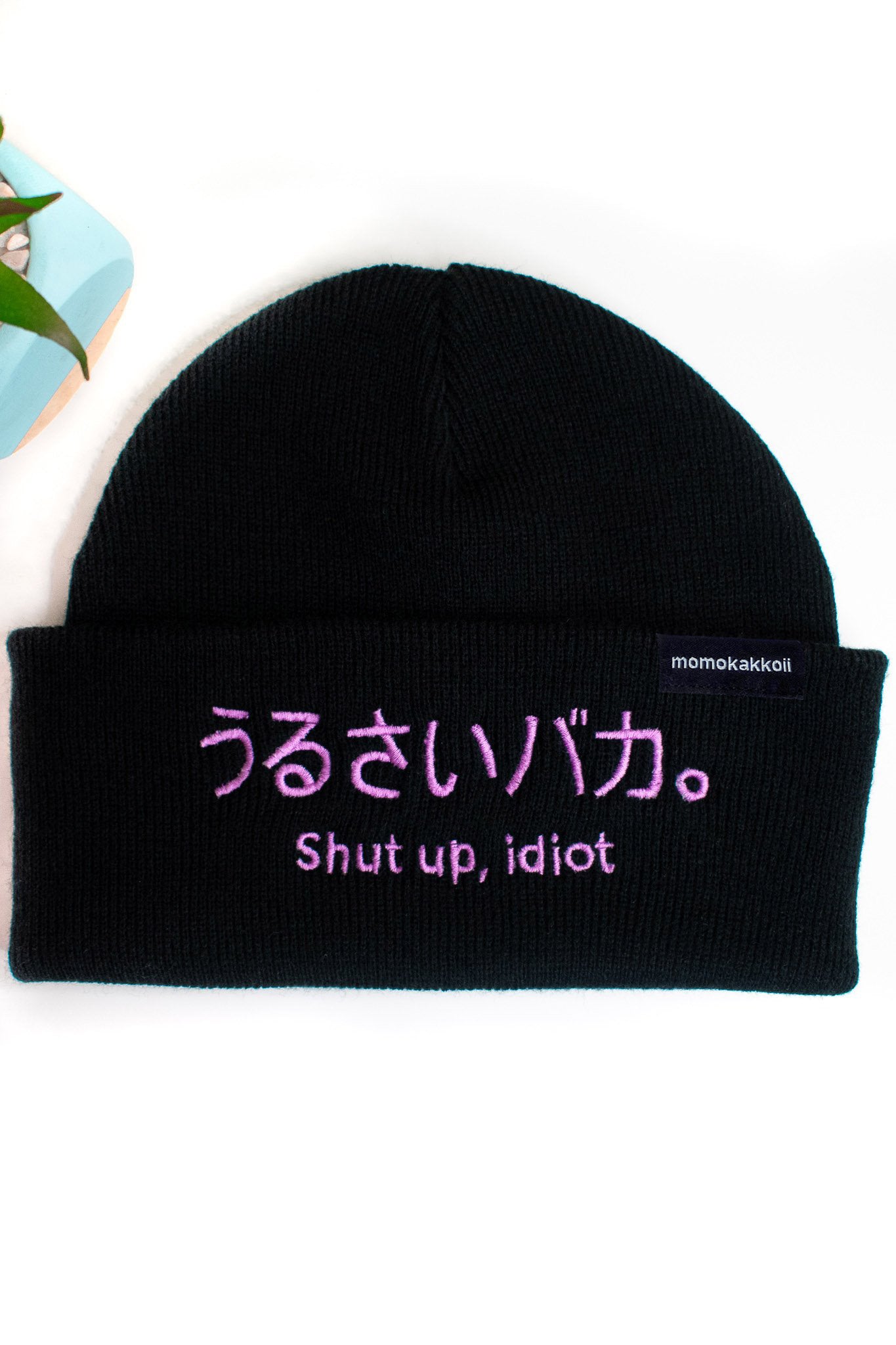 Shut up Japanese Embroidered Beanie - Momokakkoii