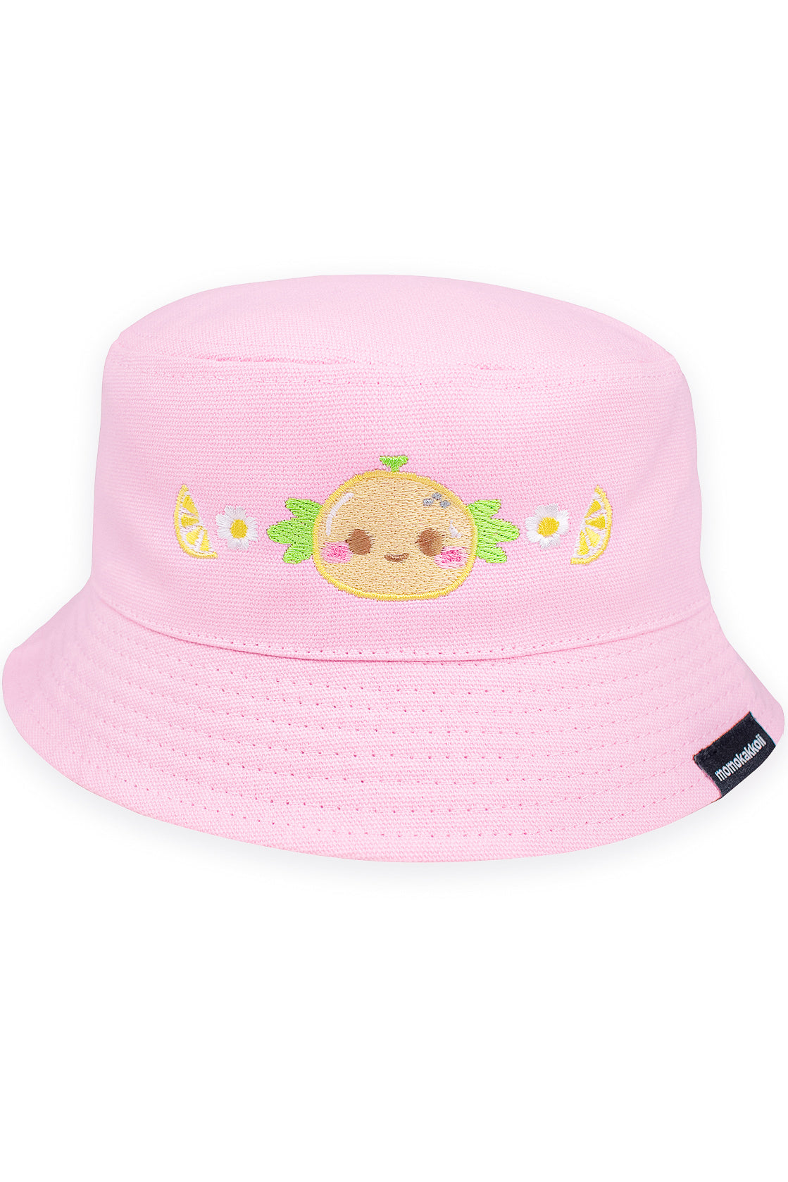 Xoxi Lemon Axolotl Embroidered Bucket Hat - Momokakkoii