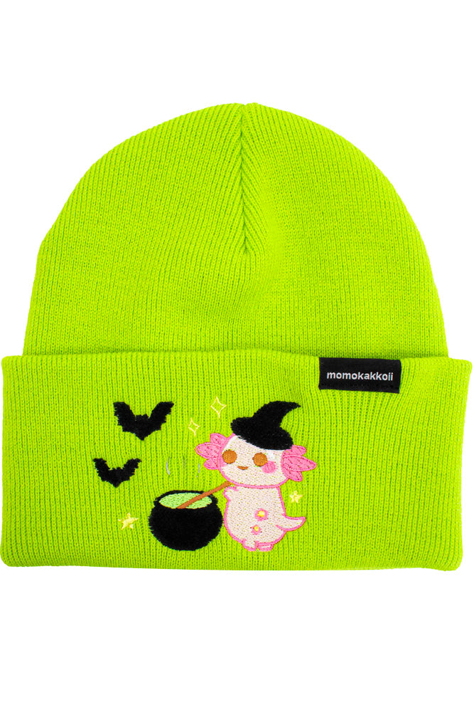 Xoxi The Axolotl Witch Embroidered Beanie - Momokakkoii